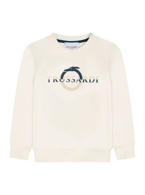 sweatshirt boy white TRUSSARDI JEANS | TBA24079FE/NANOFF-WHITE